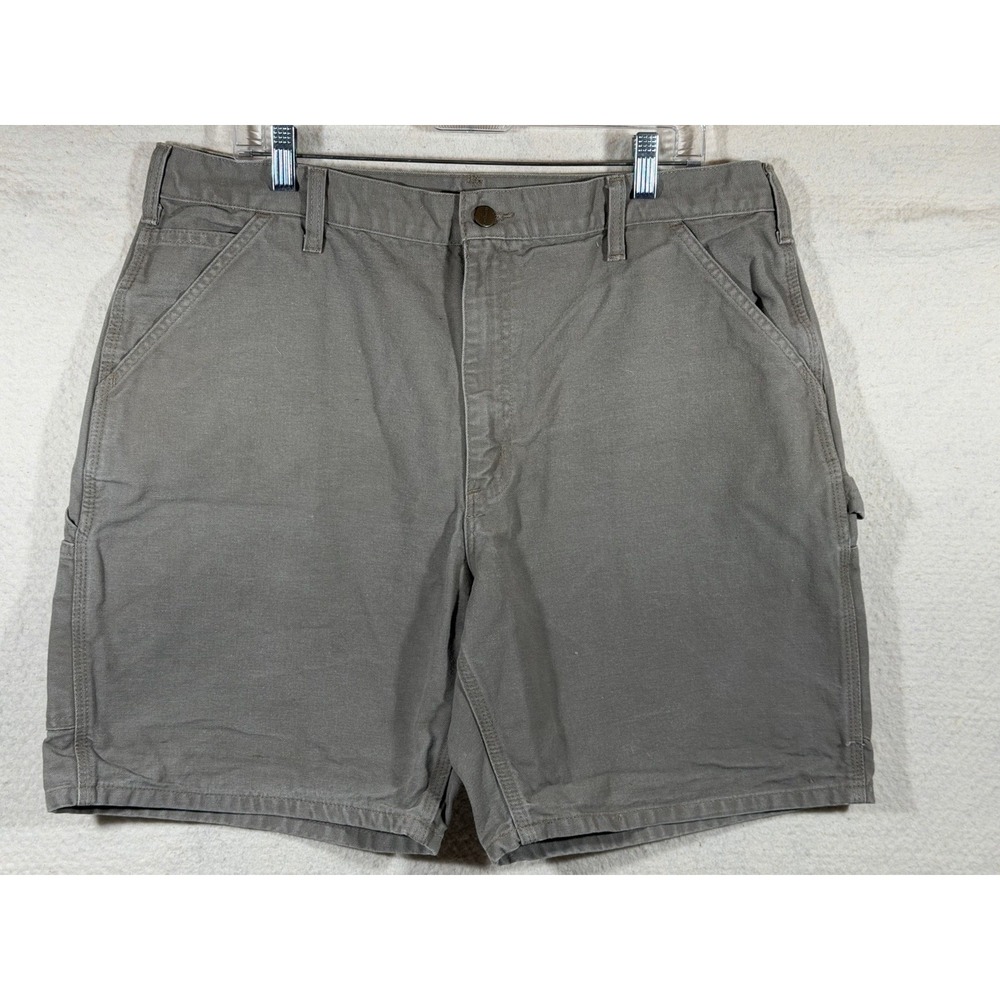 Carhartt Cargo Work Shorts Mens 36 Gray Utility Canvas Carpenter Rugged Outdoor